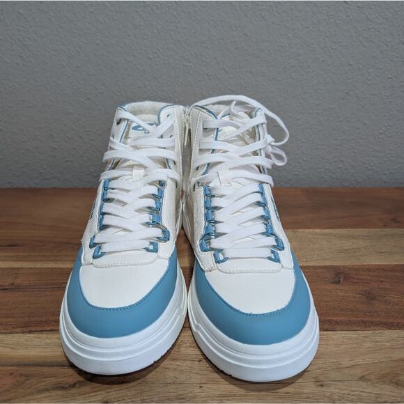 Sam Edelman Irving High Top Platform Sneaker White and Blue High-Top Sneakers - Picture 7 of 10